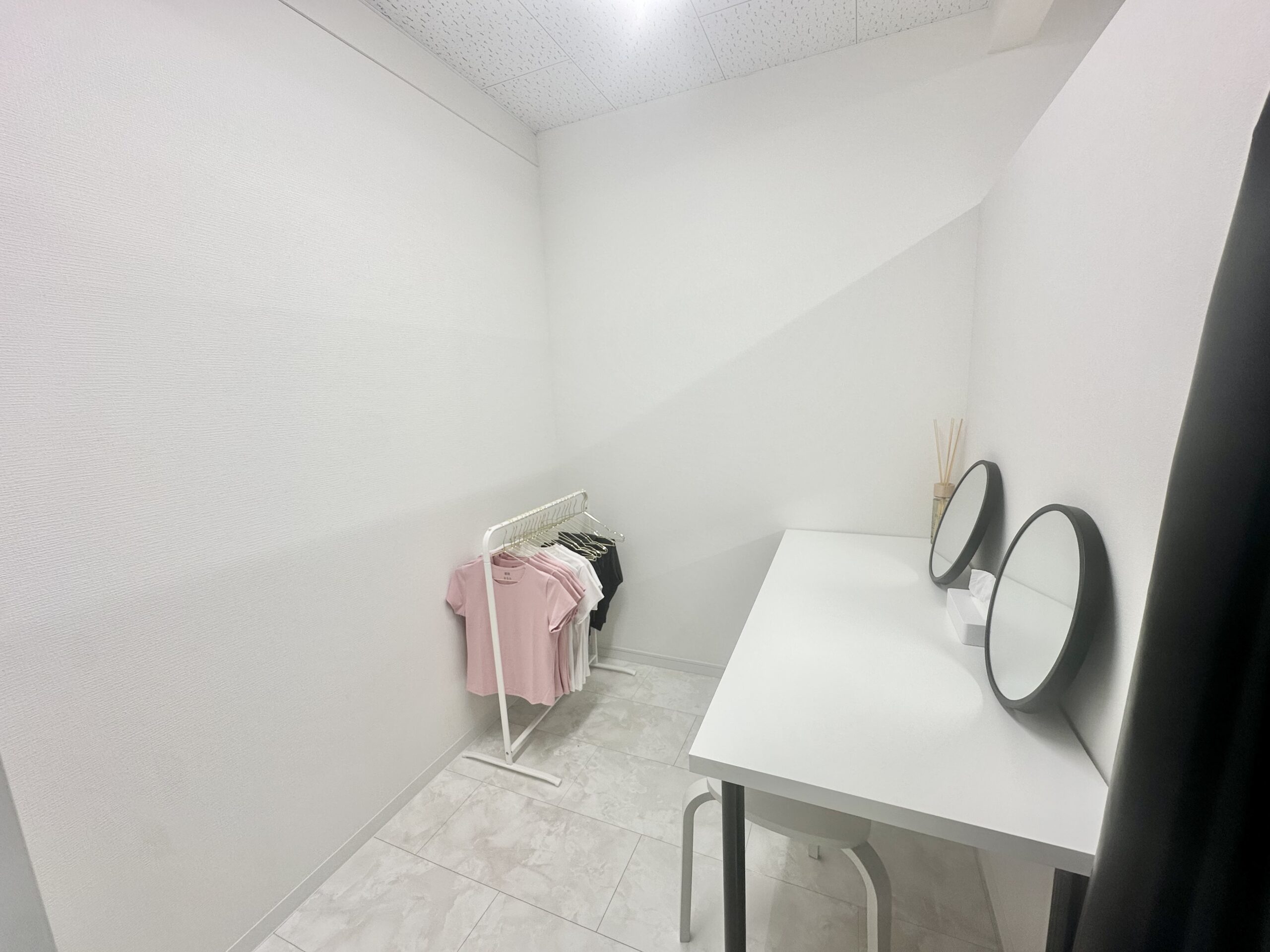 更衣室完備の清潔なLa pilates山形天童店スタジオ
