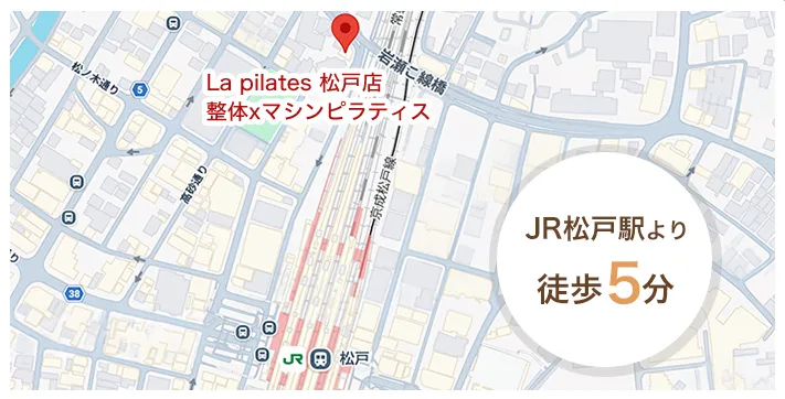松戸店へのアクセスマップ