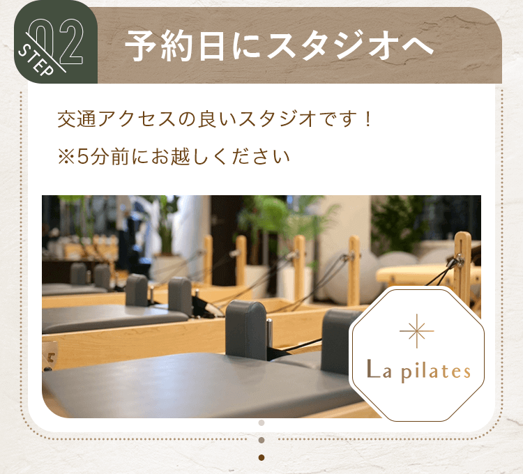 予約日にスタジオへ